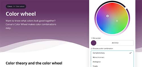 canva color wheel