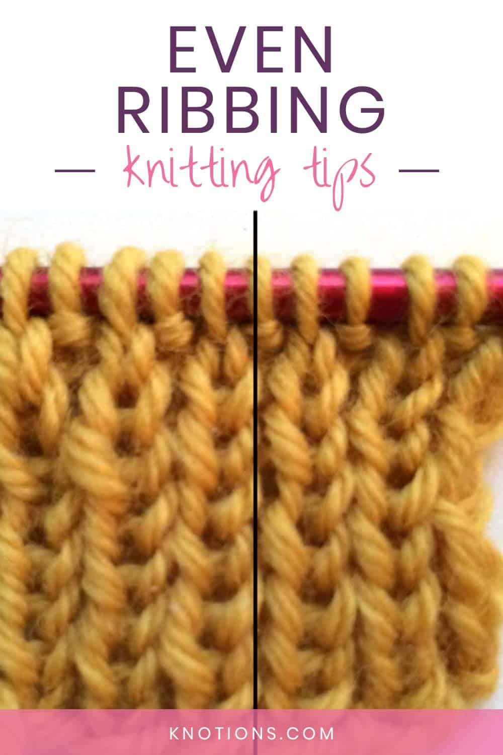 How to knit ribbings neater - tips for perfecting your tension for ANY knit/purl  combination 