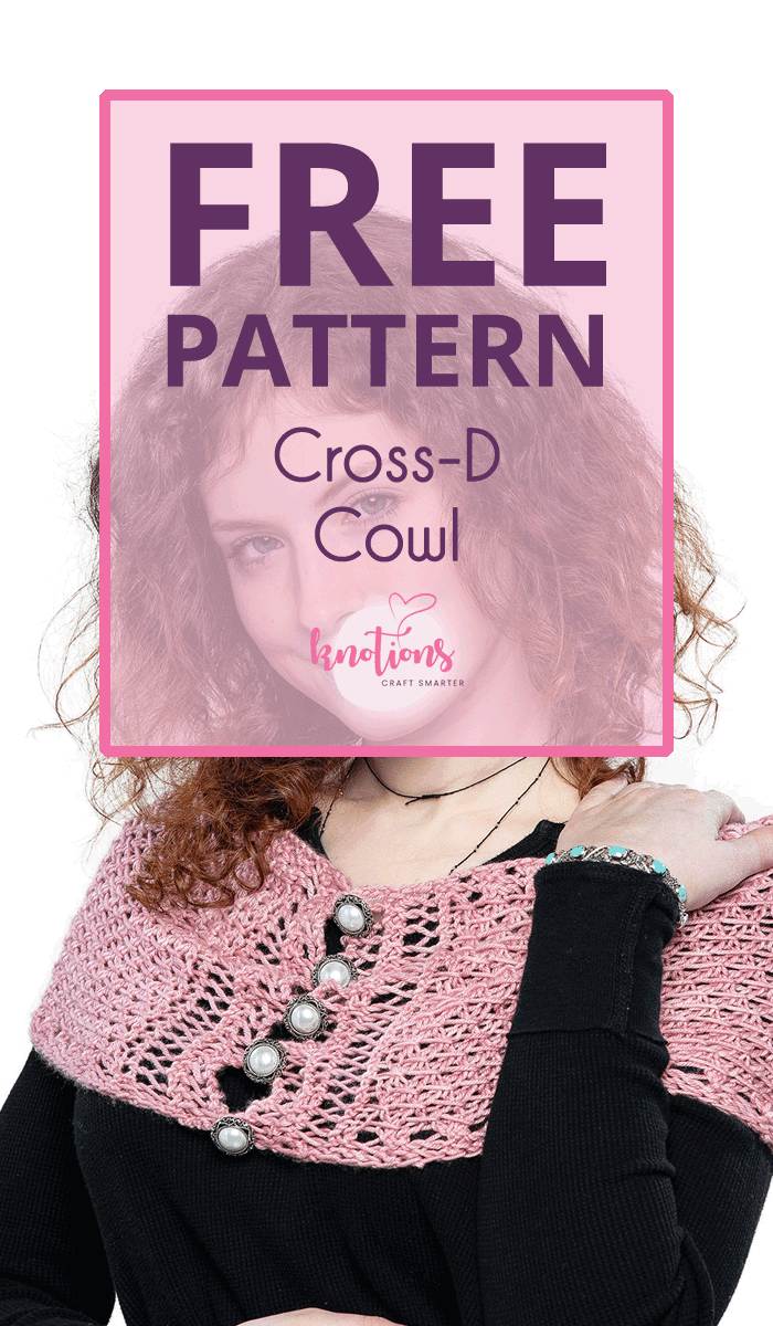 Free knitting pattern for a cowl. Uses DK-weight yarn and a simple pass over stitch to make a versatile cowl.