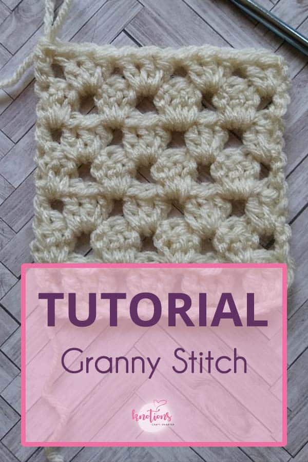 tutorial] Granny Stitch, Flat (crochet) - knotions