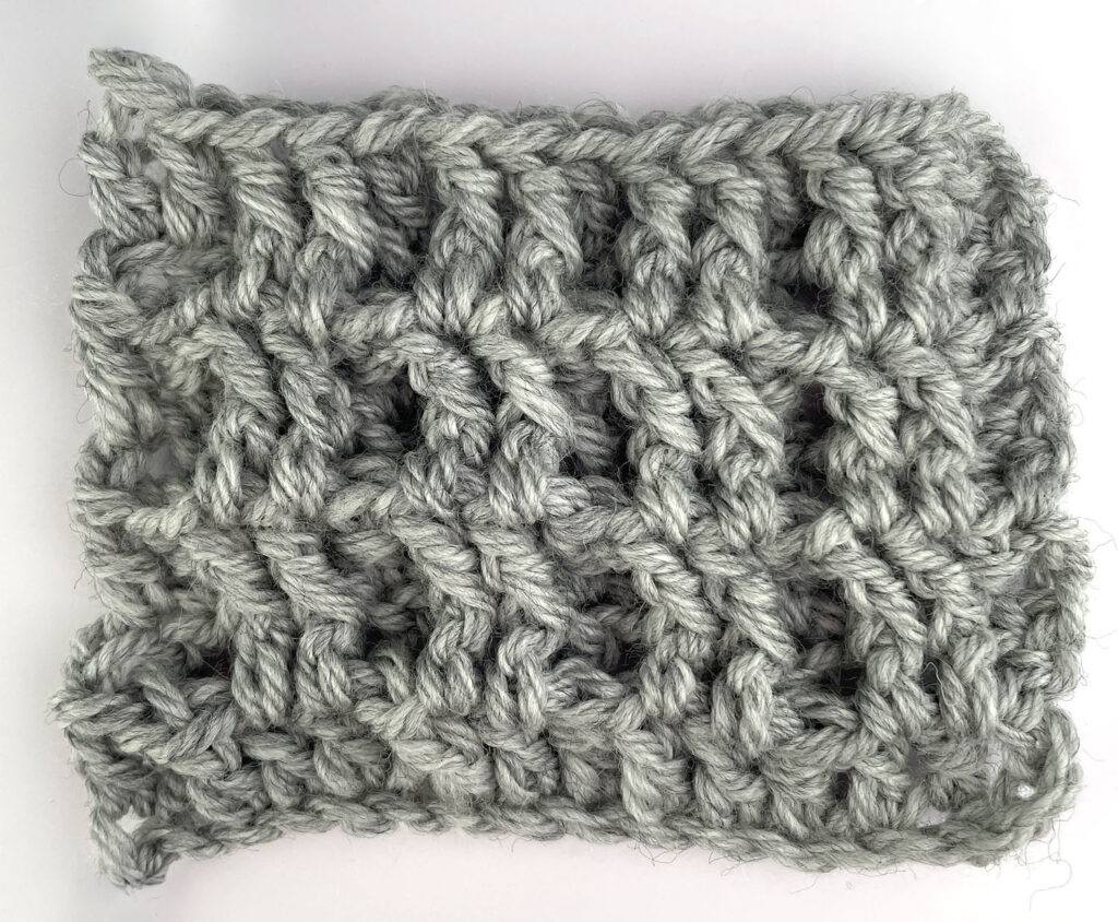 waffle stitch crochet swatch